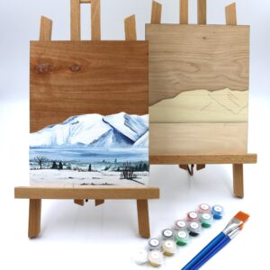 Paint Emmett Squaw Butte in 3D Layered wood Adult Paint and Sip Emmett events in emmett idaho on main street emmett at Maggies on Main.