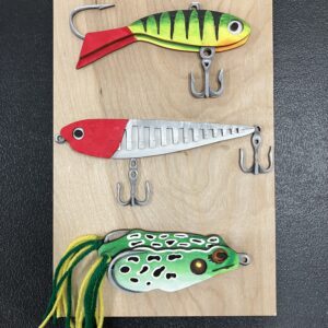 3D fishing lures layered wood paint class for kids in emmett idaho at Maggies on Main Street in Emmett Idaho