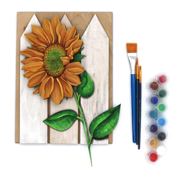 3D layered wood sunflower paint class at maggies on main in emmett idaho what to do in emmett adult class