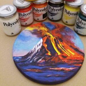 exploding volcano kids paint class maggies on main emmett idaho kids class