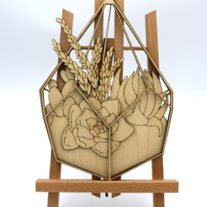 Succulent Garden 3Dlayered wood adult paint class at maggies on main in emmett idaho on main street emmett
