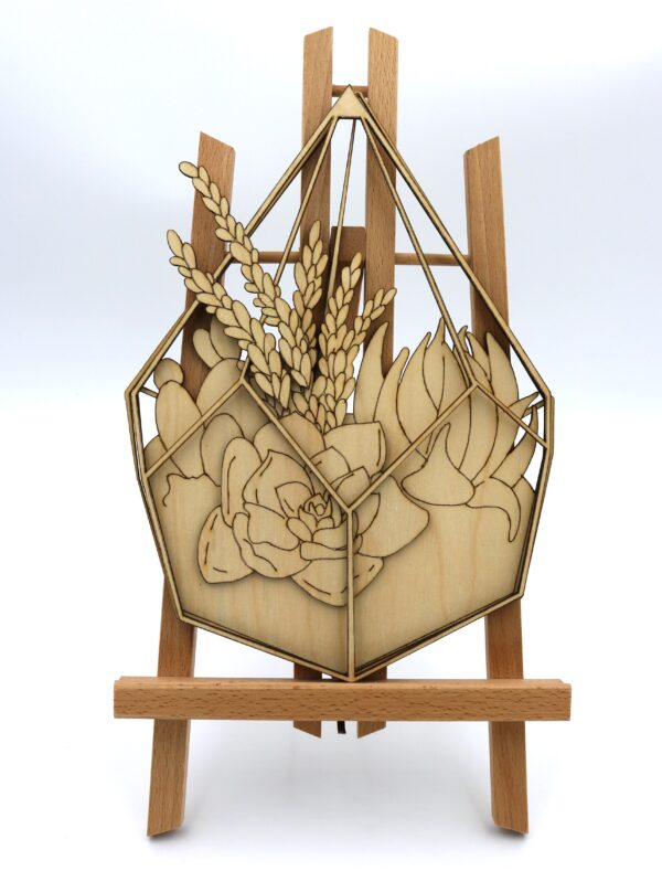 Succulent Garden 3Dlayered wood adult paint class at maggies on main in emmett idaho on main street emmett