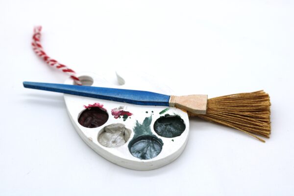 Paint palette layered wood project diy paint by numbers art beginning artist beginner artist artist kit paint brush art