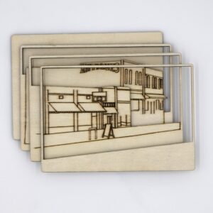main street down town mini miniature layered wood canvas with magnet magnetic paint project similar to paint by number for adults craft DIY