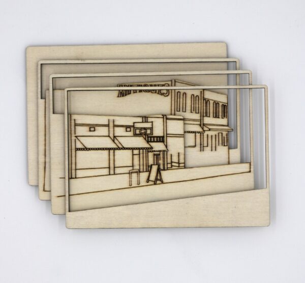 main street down town mini miniature layered wood canvas with magnet magnetic paint project similar to paint by number for adults craft DIY