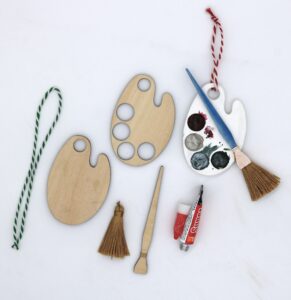 Paint palette layered wood project diy paint by numbers art beginning artist beginner artist artist kit paint brush art