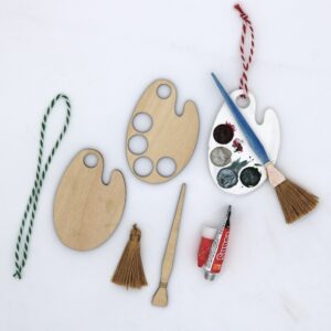 Paint palette layered wood project diy paint by numbers art beginning artist beginner artist artist kit paint brush art