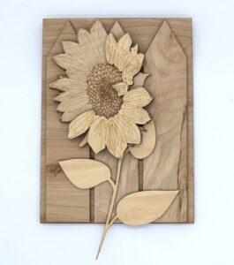 3D layered wood sunflower paint class at maggies on main in emmett idaho what to do in emmett adult class