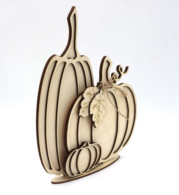 three pumpkins layered wood painting class at maggies on main in october