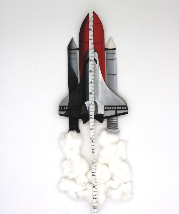 layered wood rocket ship science art kit for kids