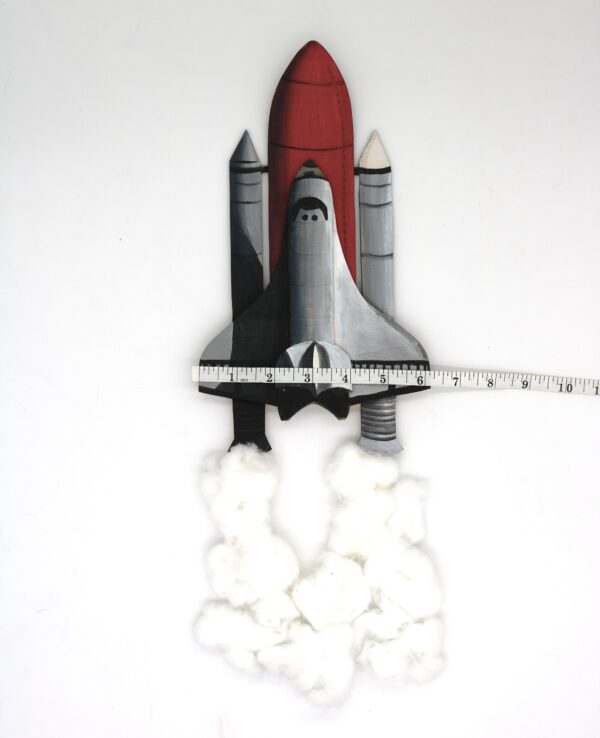 layered wood rocket ship science art kit for kids