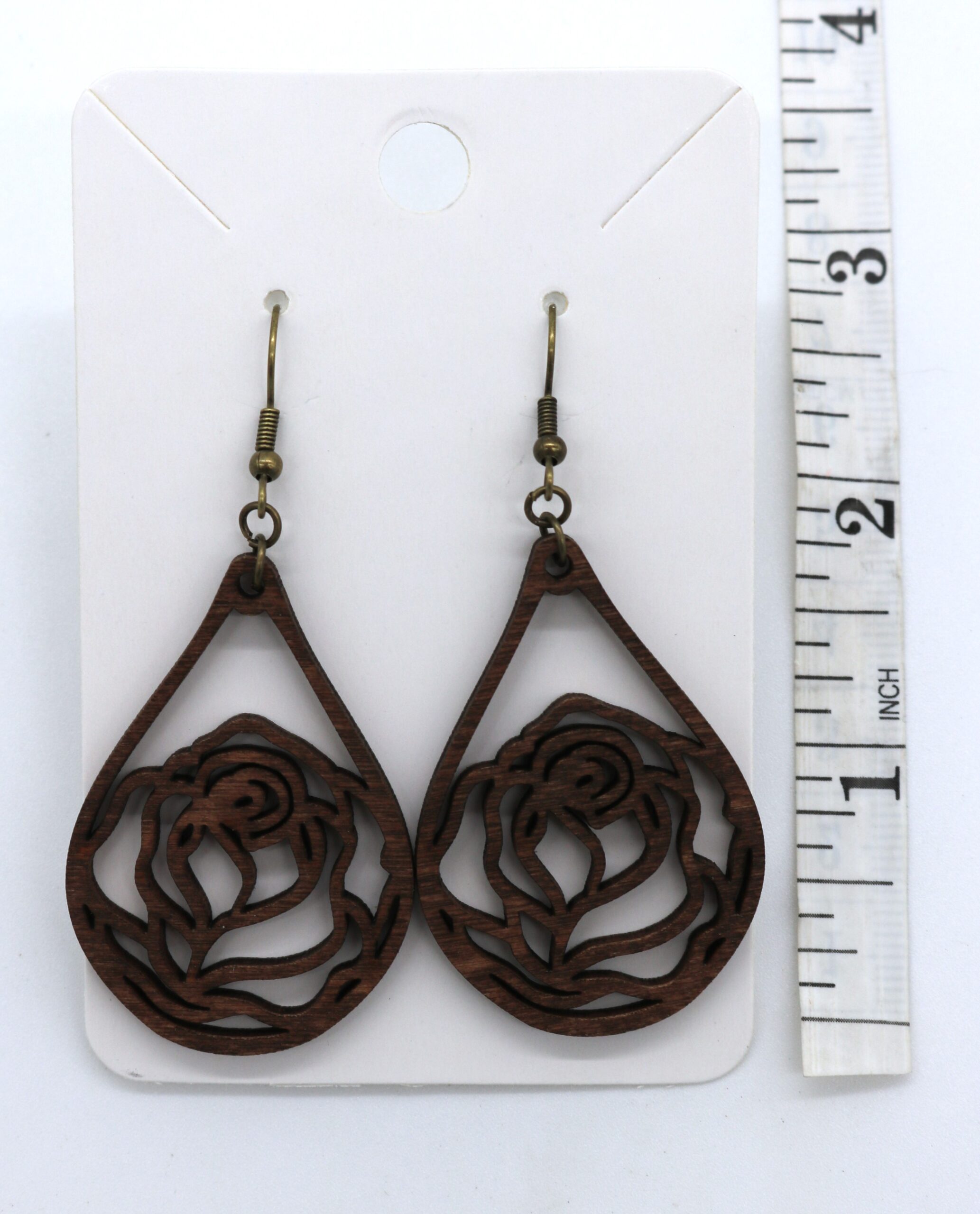 Wood Dangling Earring | Rose - Image 4