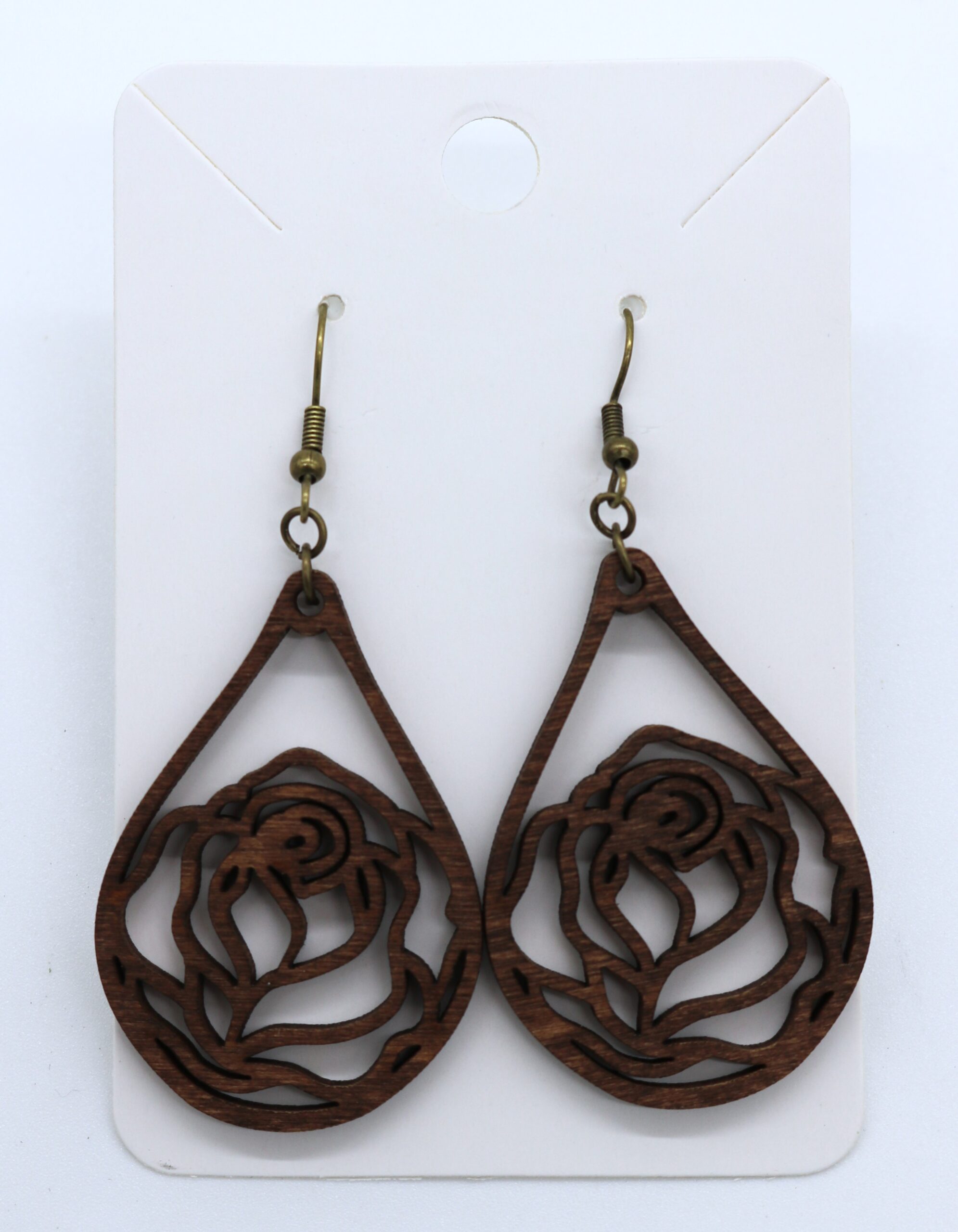 Wood Dangling Earring | Rose - Image 2