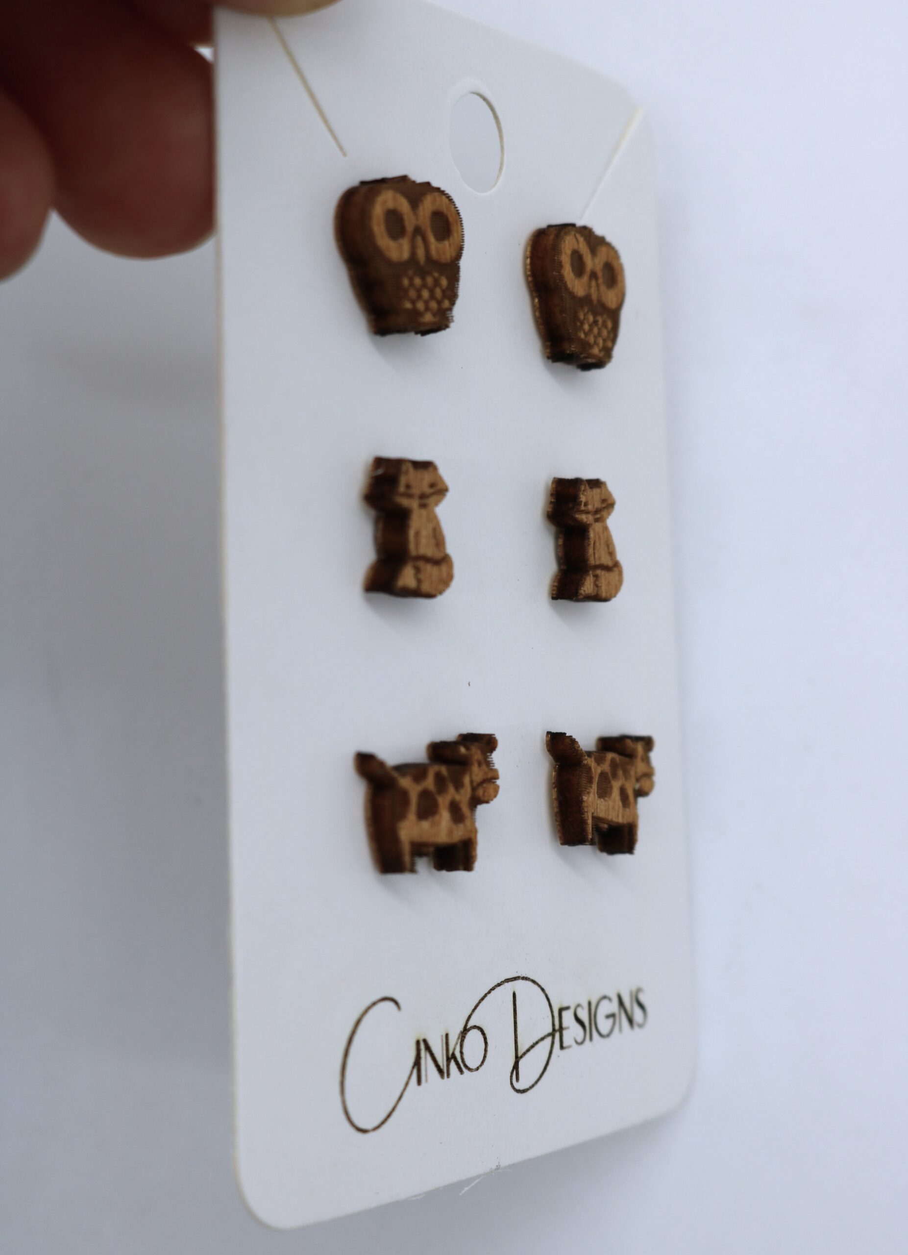 Wood Earring Studs | Animals - Image 2