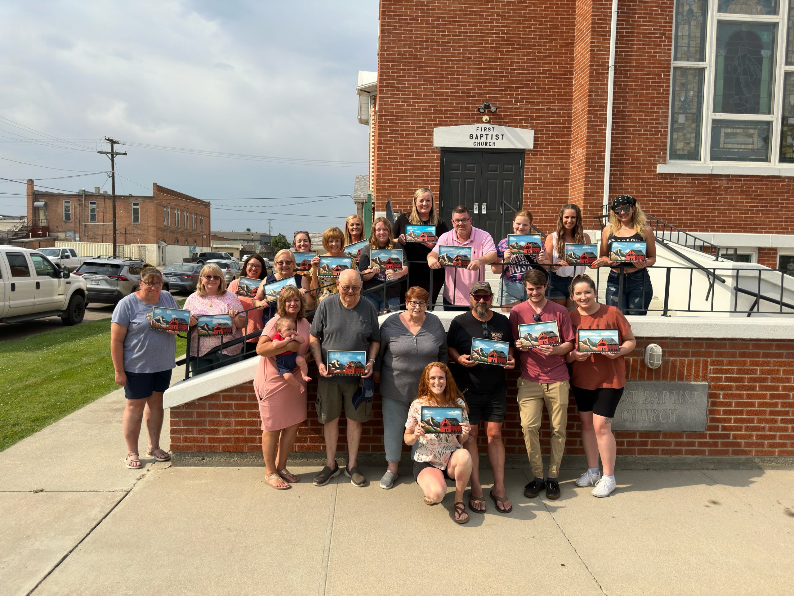 Cinko designs private event paint party at emmett first baptist church in emmett, idaho. Family reunion 3d paint party of walter jones barn. Purchase the paint kit at Maggies on Main in Emmett, Idaho