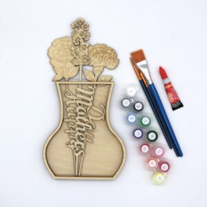 3D Mother's Day Bouquet Layered Wood + Acrylic Paint Kit